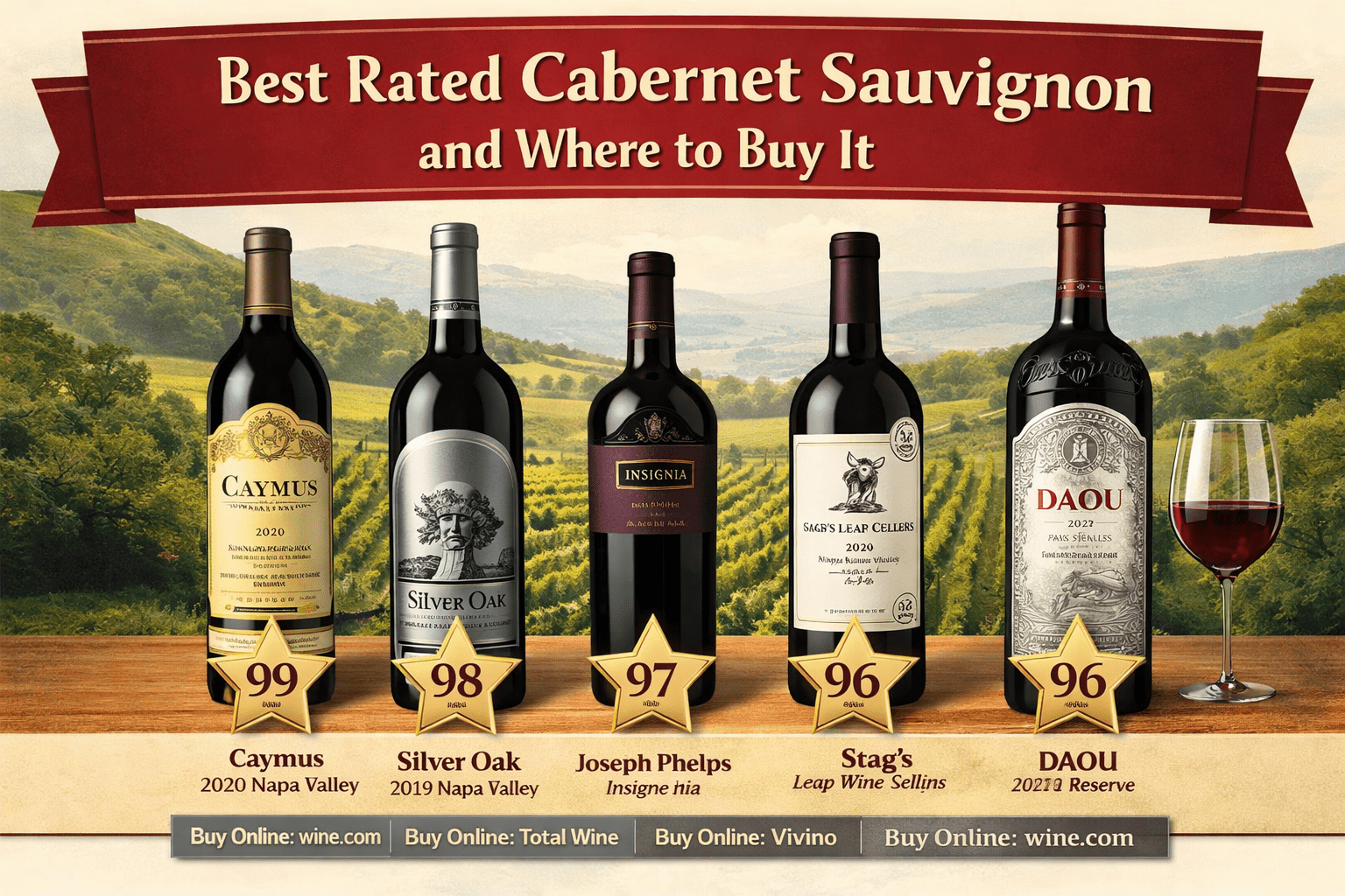 Best Rated Cabernet Sauvignon and Where to Buy It