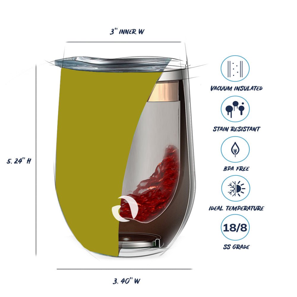 12oz Triple - Insulated Wine Tumbler | Martini Green - True Wine Lover