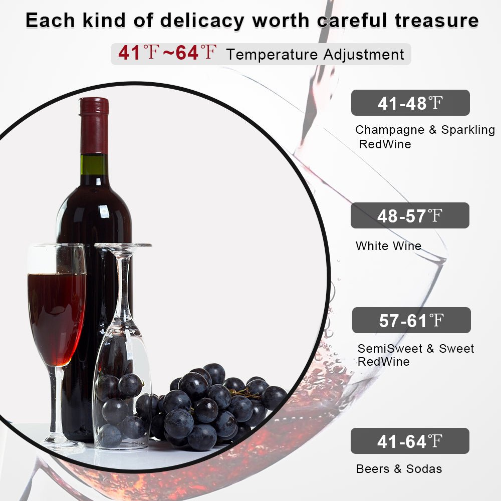 18 - Bottle Compressor Wine Cooler | Freestanding 52L Wine Cellar - True Wine Lover