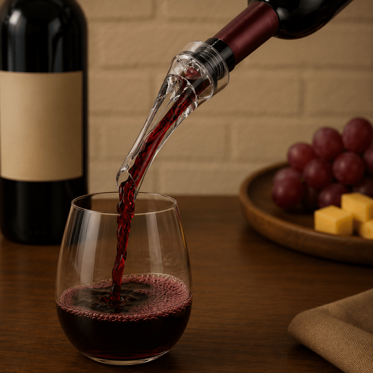 2 - in - 1 Wine Aerator & No - Drip Pourer Spout - True Wine Lover