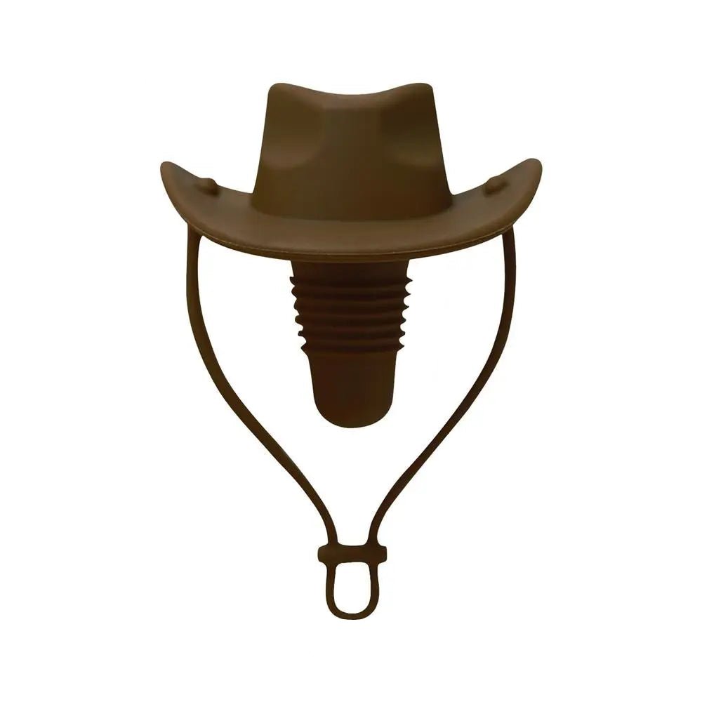 2 - Pack Cowboy Hat Wine Stoppers – Fun Silicone Bottle Stoppers for Freshness - True Wine Lover