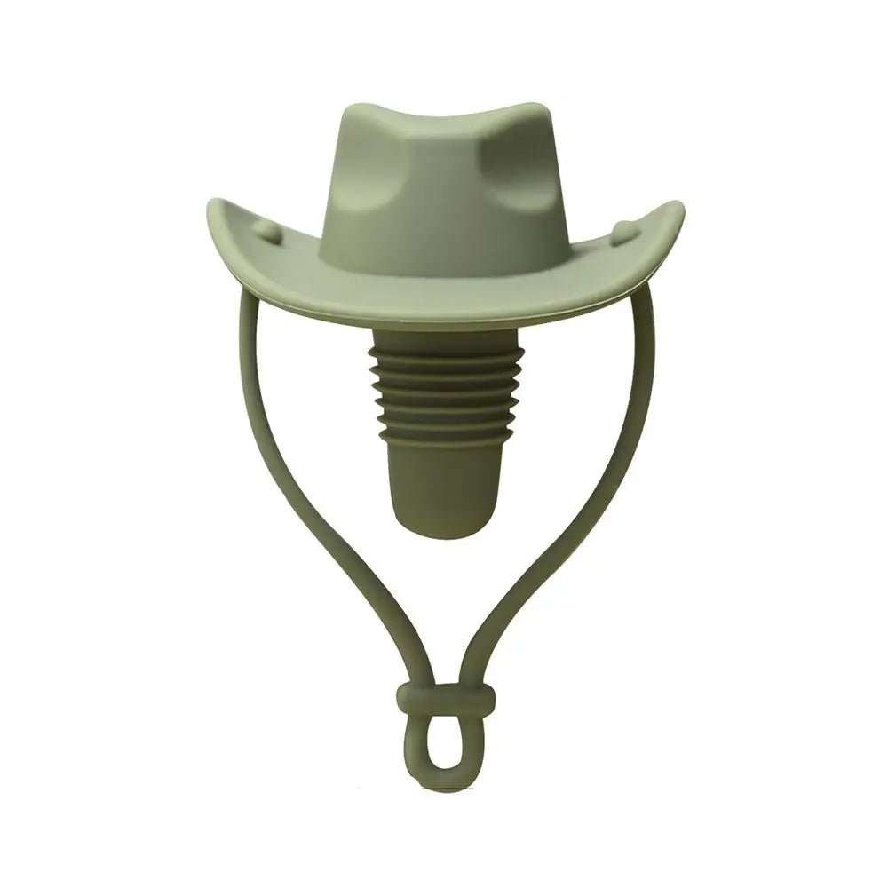 2 - Pack Cowboy Hat Wine Stoppers – Fun Silicone Bottle Stoppers for Freshness - True Wine Lover