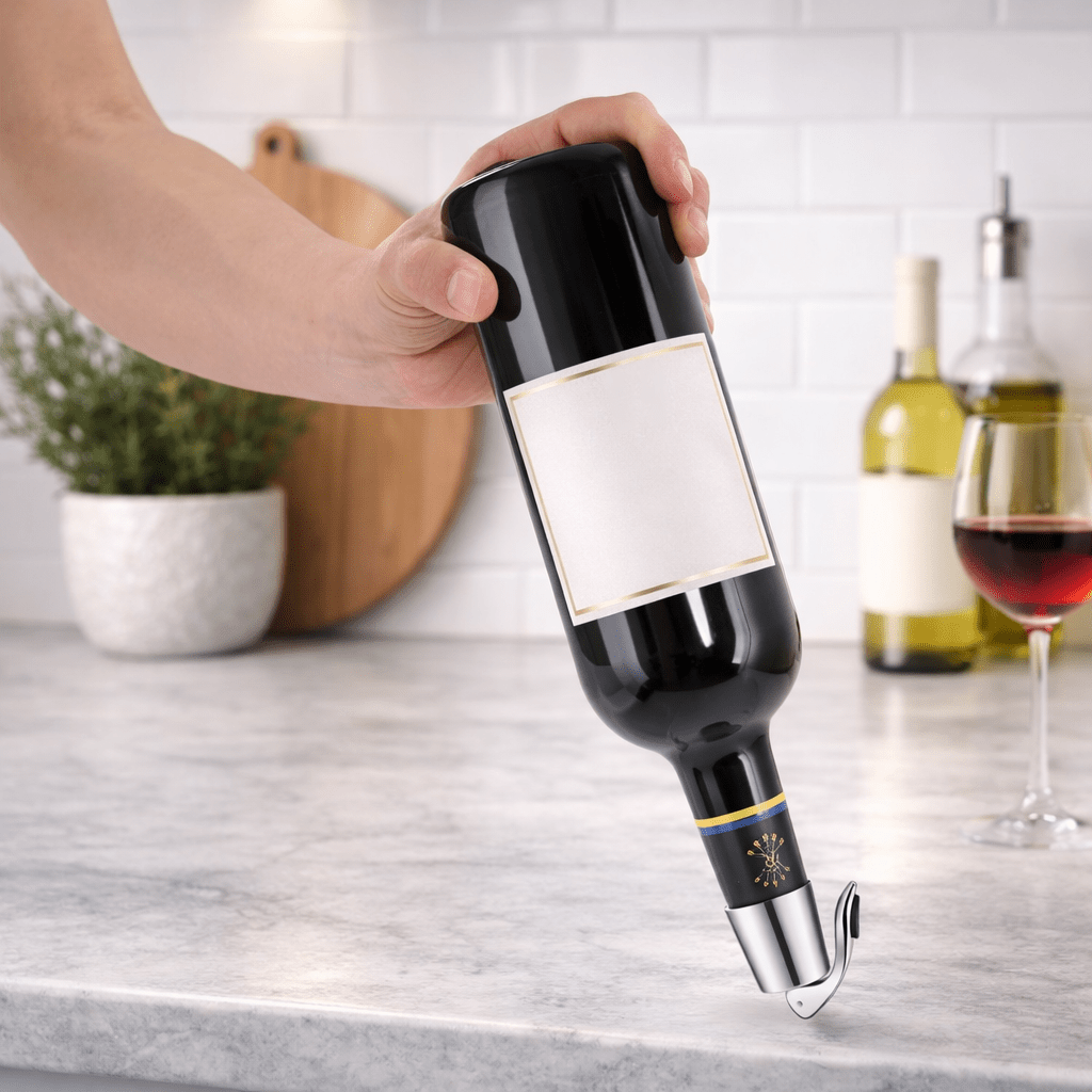2 - Pack Stainless Steel Wine Bottle Stoppers – Reusable Leakproof Wine Saver - True Wine Lover