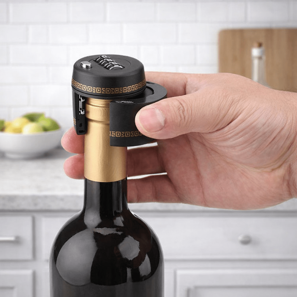 2Pcs Digital Wine Bottle Combination Lock – Anti - Theft Stopper & Freshness Saver - True Wine Lover