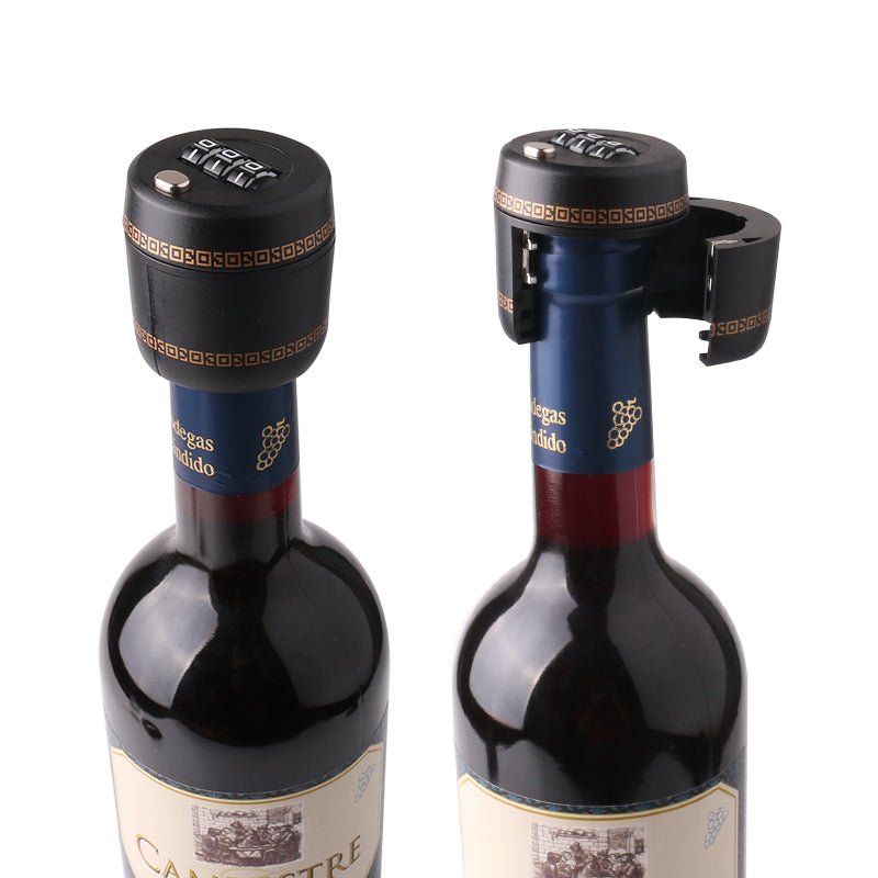 2Pcs Digital Wine Bottle Combination Lock – Anti - Theft Stopper & Freshness Saver - True Wine Lover