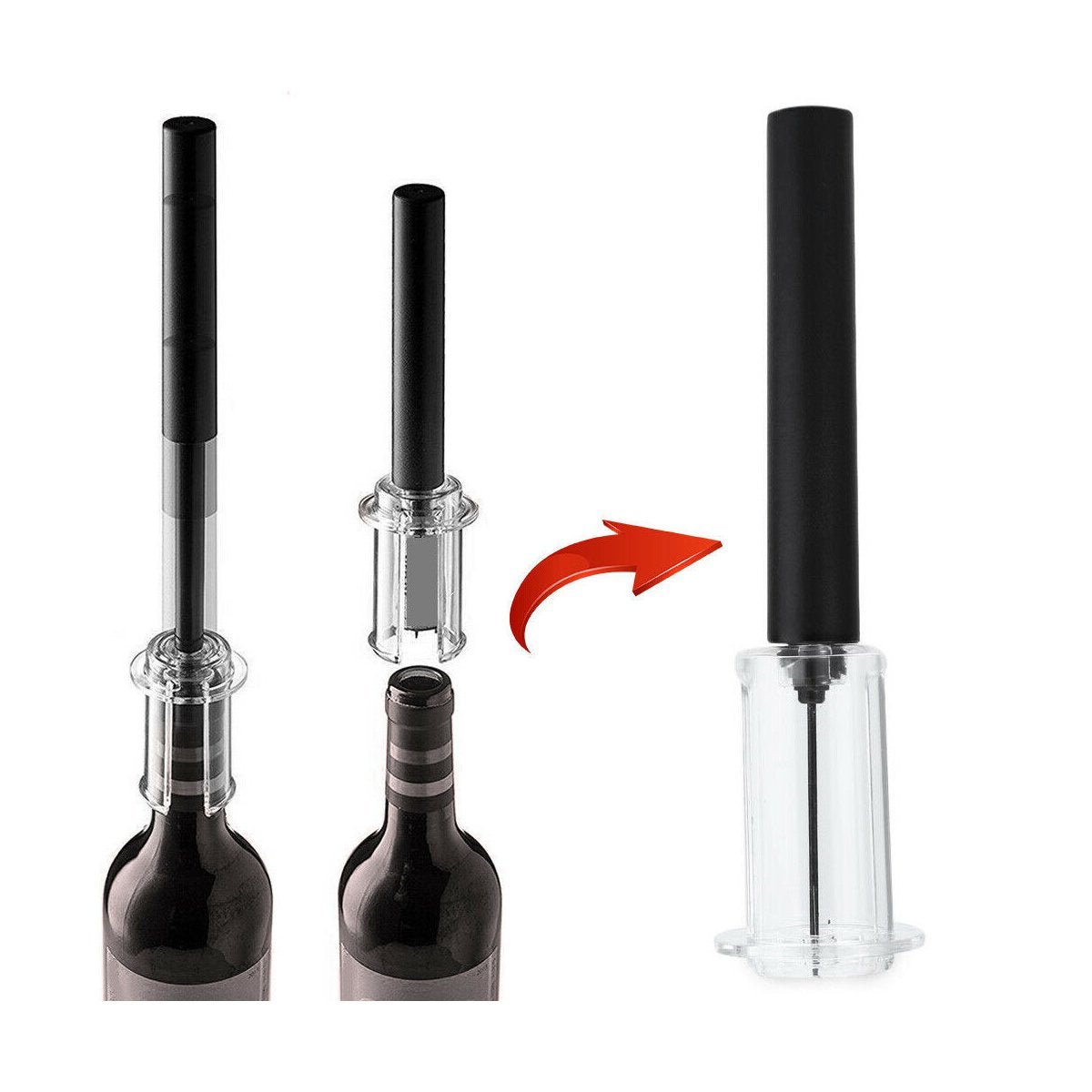 4 - Piece Air Pressure Wine Opener Set – Professional Pump & Preserver Gift Kit - True Wine Lover