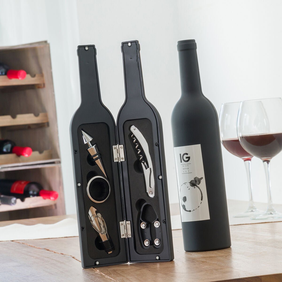 5 - Piece Deluxe Wine Tool Gift Set | Professional Bottle Presentation - True Wine Lover