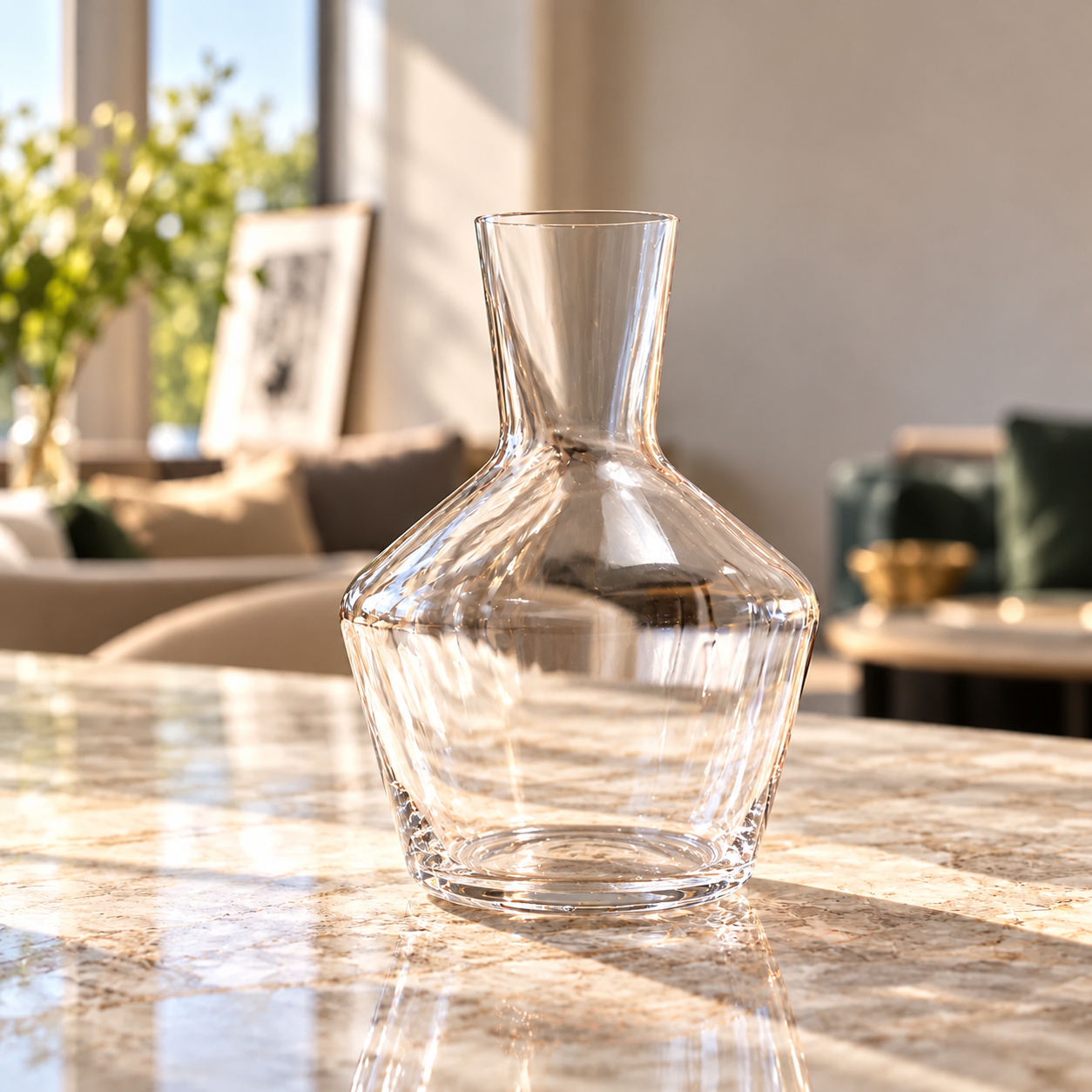 Crystal Wine Decanter with Built-in Aerator 1000ml