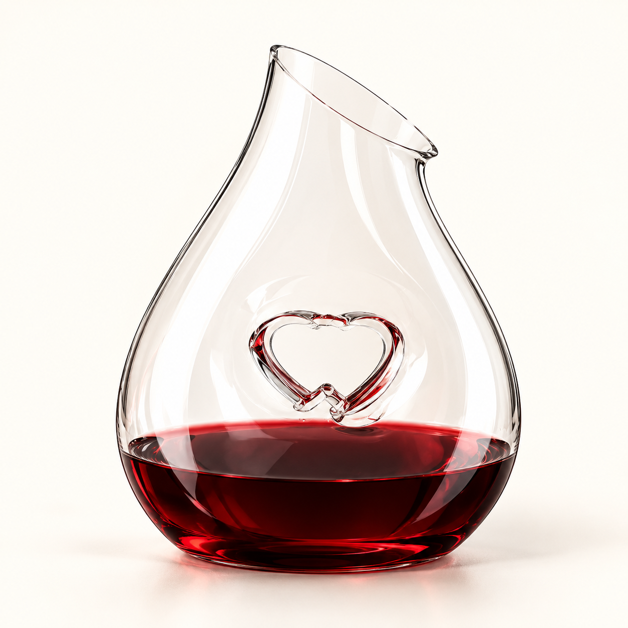 Heart Shaped Wine Decanter 1.6l