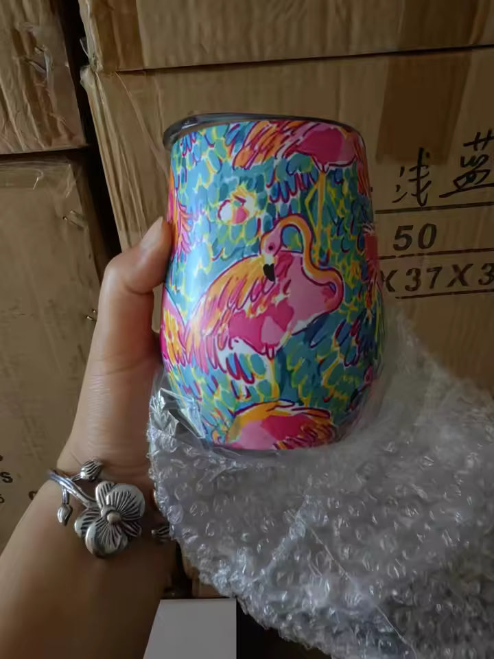 12oz Triple-Insulated Wine Tumbler | Tropical Hues Edition