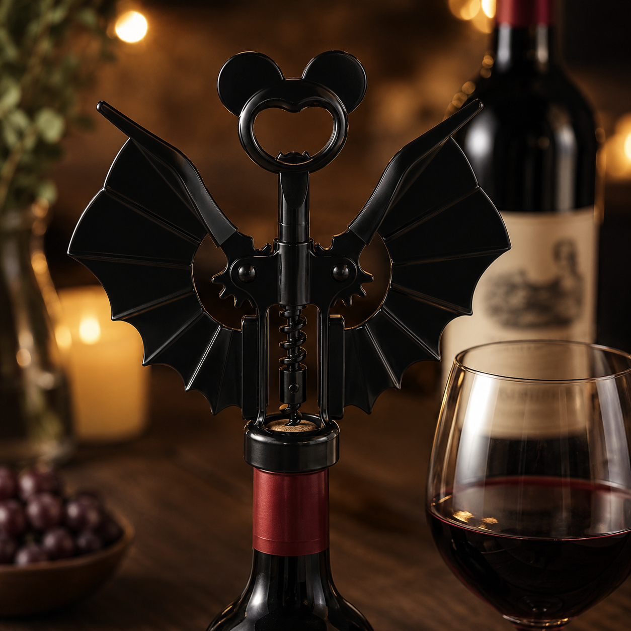 bat corkscrew bottle opener