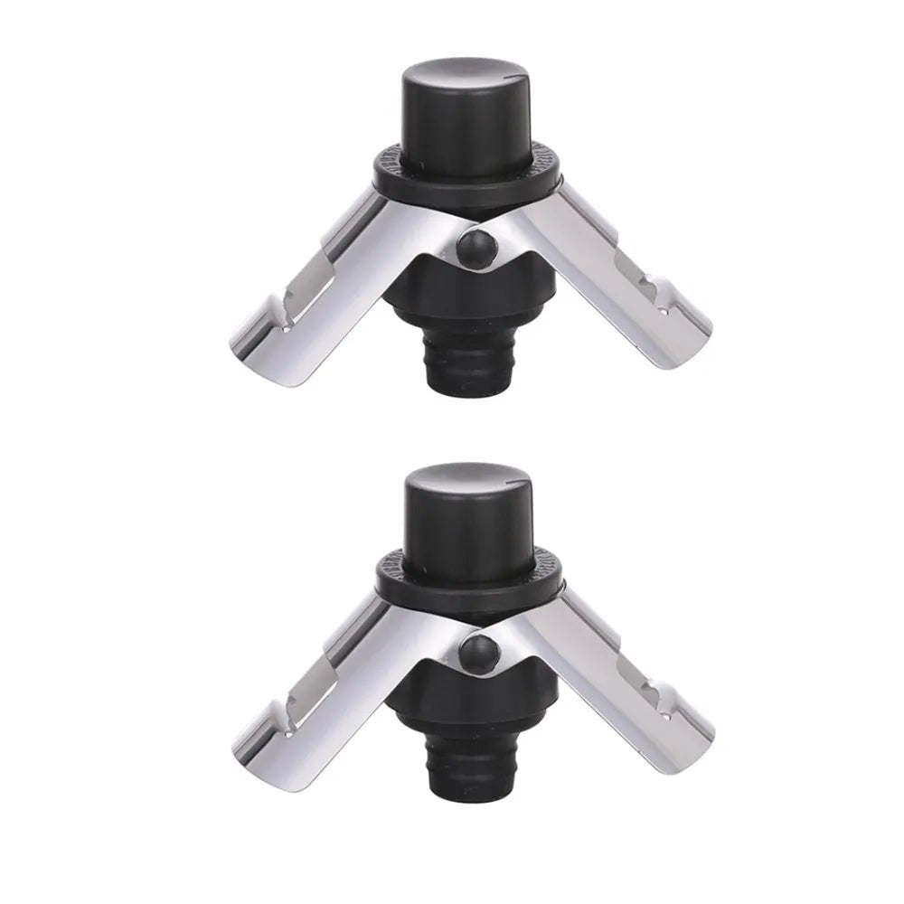 Champagne Stopper with Built - In Pressure Pump: 2 - Pack - True Wine Lover
