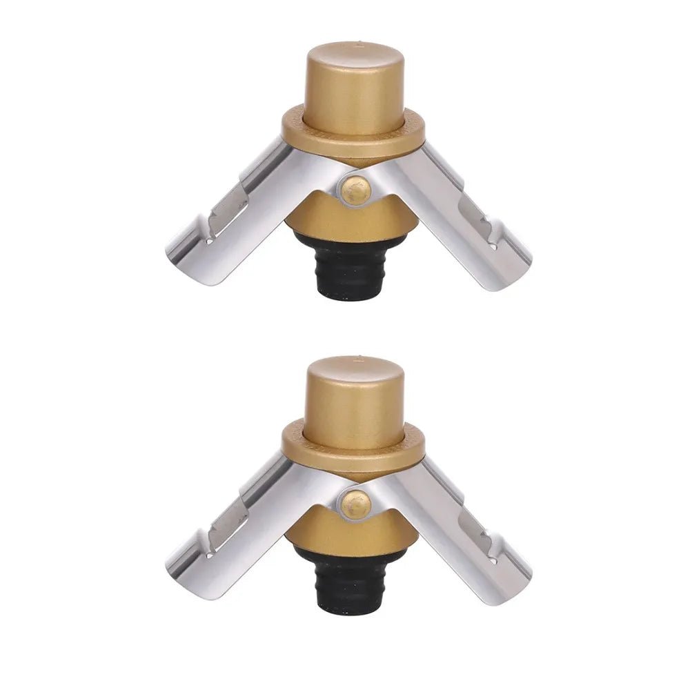 Champagne Stopper with Built - In Pressure Pump: 2 - Pack - True Wine Lover