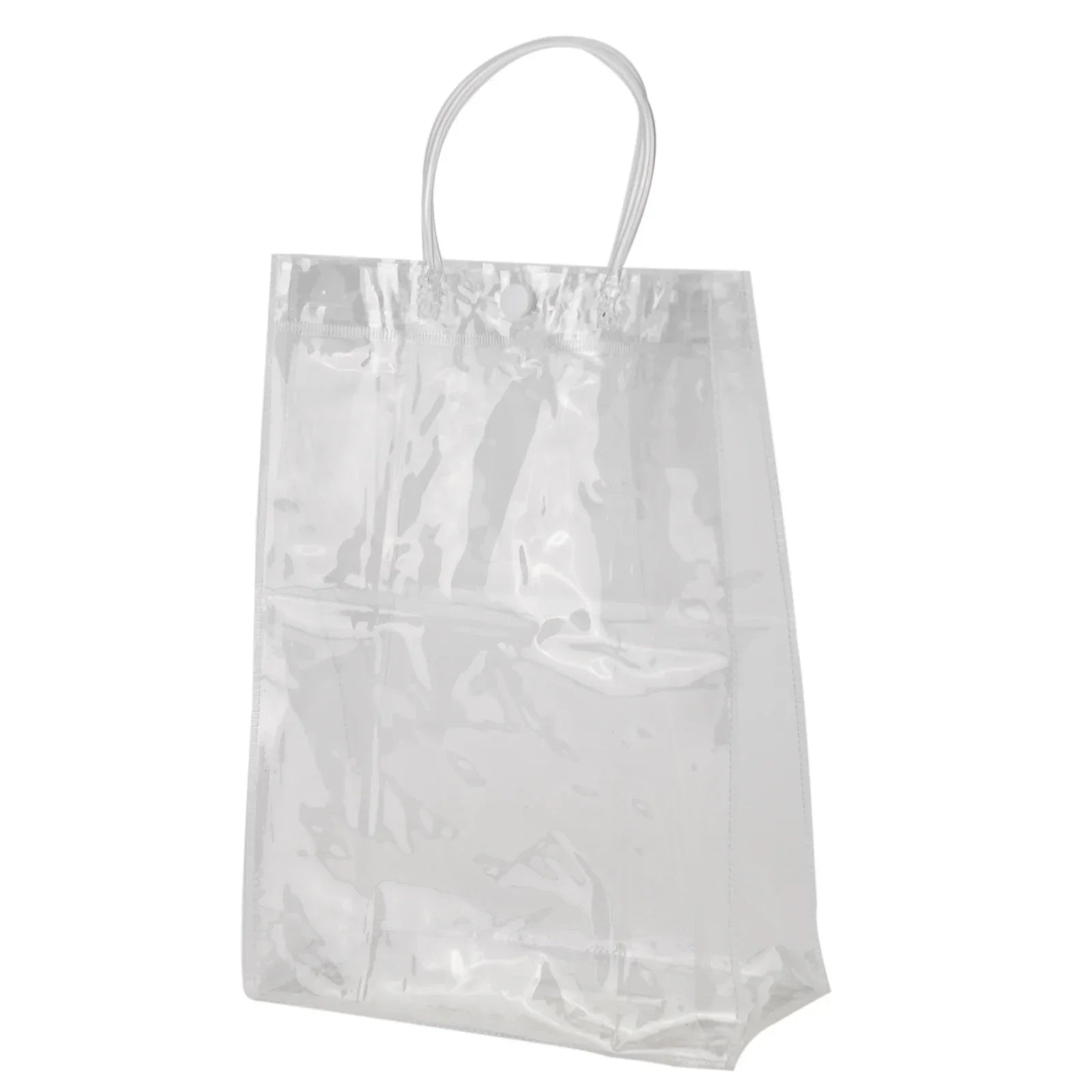 Collapsible Wine Ice Pouch with Handle – 5PK Clear Waterproof Cooler Bags - True Wine Lover