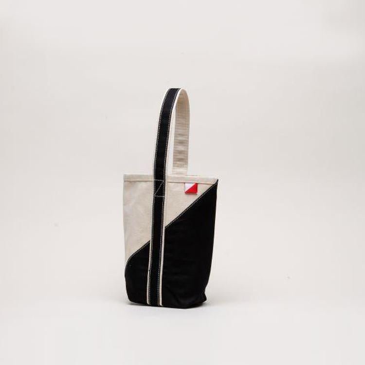 Contemporary 2 - Bottle Canvas Wine Tote | Premium Cotton Carrying Case - True Wine Lover