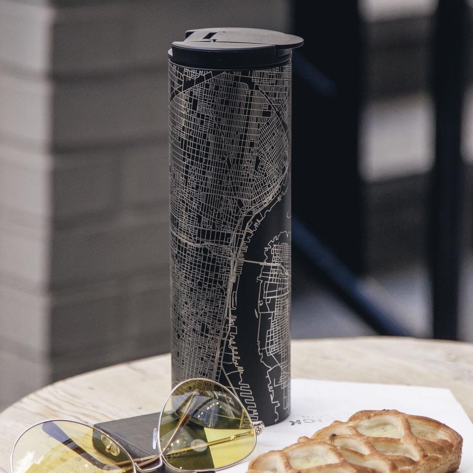 Custom Engraved California Map Tumbler | 17oz Matte Black - True Wine Lover