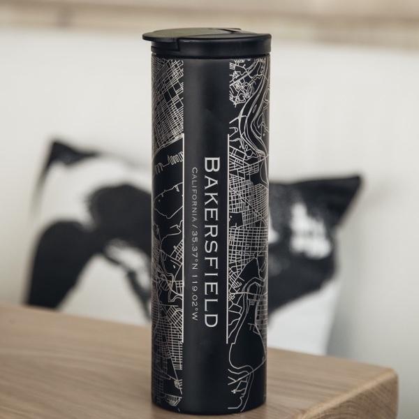 Custom Engraved California Map Tumbler | 17oz Matte Black - True Wine Lover
