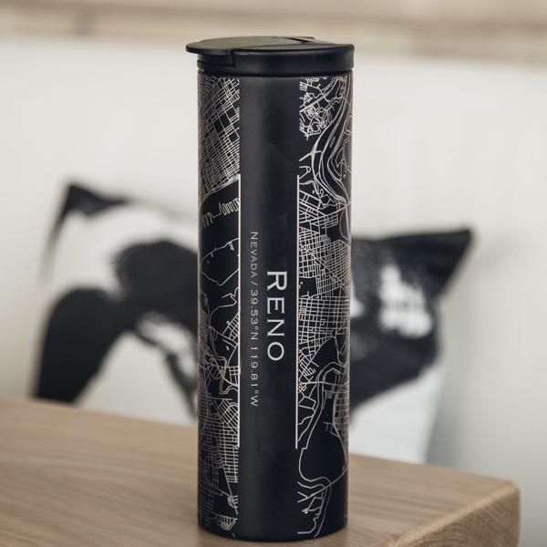 Custom Engraved Nevada Map Tumbler | 17oz Matte Black - True Wine Lover