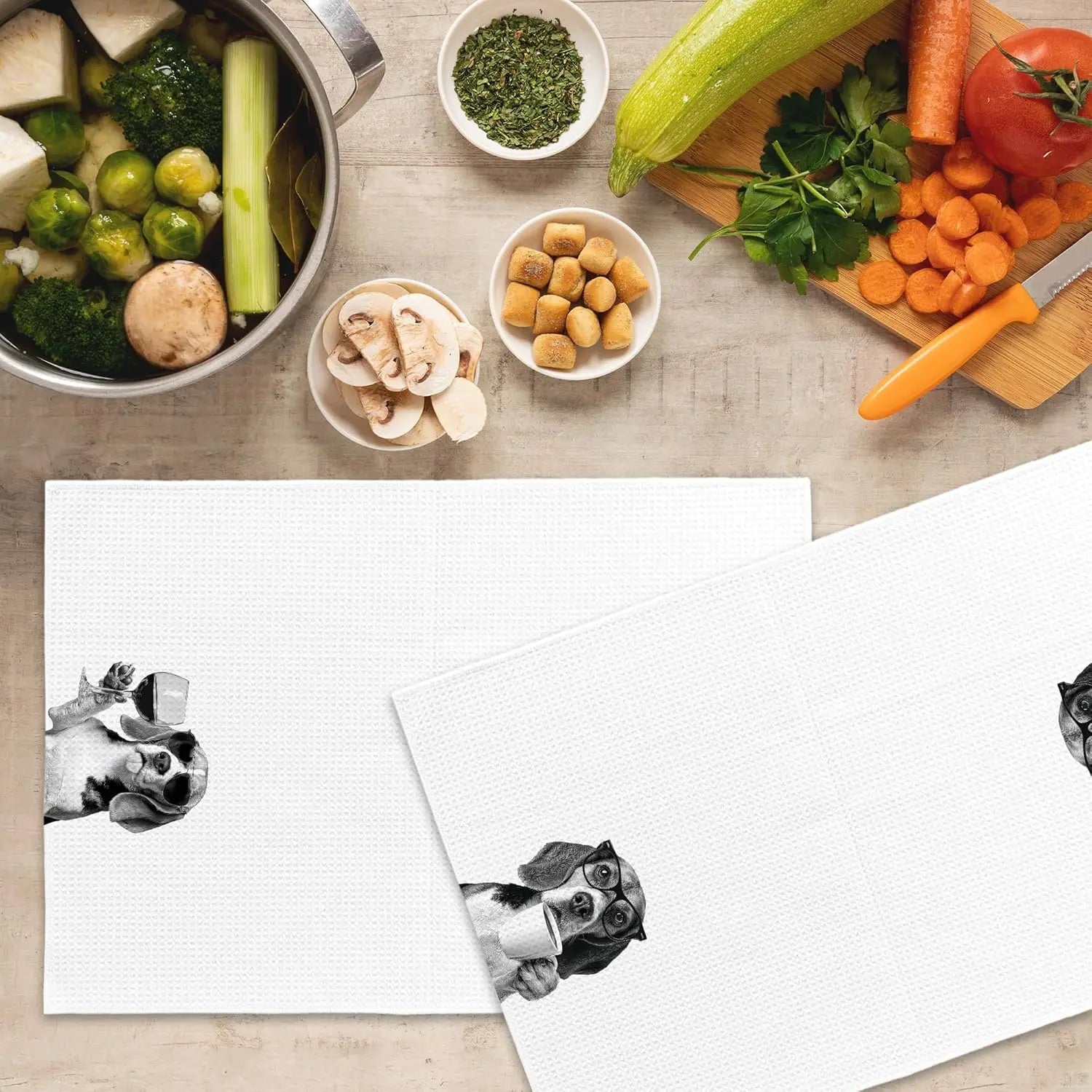 Decorative Wine - Themed Kitchen Towel Duo – 40x60cm Multipurpose Cloths - True Wine Lover