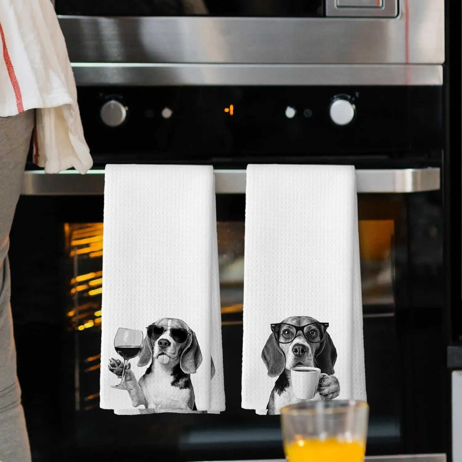 Decorative Wine - Themed Kitchen Towel Duo – 40x60cm Multipurpose Cloths - True Wine Lover