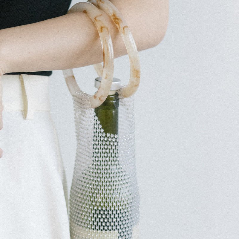 Diamond Hand - woven Luxury Wine Tote - True Wine Lover
