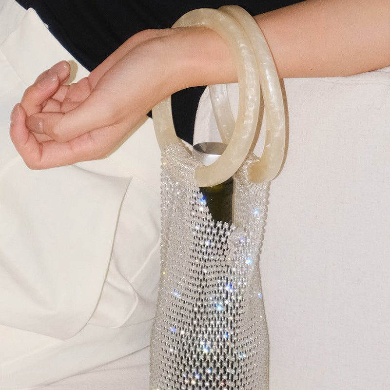 Diamond Hand - woven Luxury Wine Tote - True Wine Lover