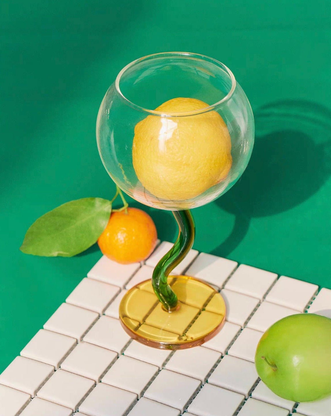 Handblown Bubble Wine Glass – Unique Wavy Stemmed Retro Glassware - True Wine Lover