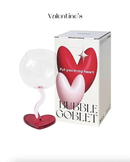 Handblown Bubble Wine Glass – Unique Wavy Stemmed Retro Glassware - True Wine Lover