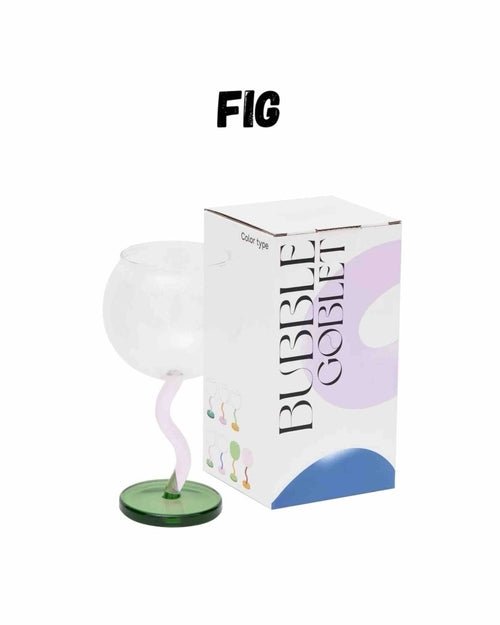 Handblown Bubble Wine Glass – Unique Wavy Stemmed Retro Glassware - True Wine Lover