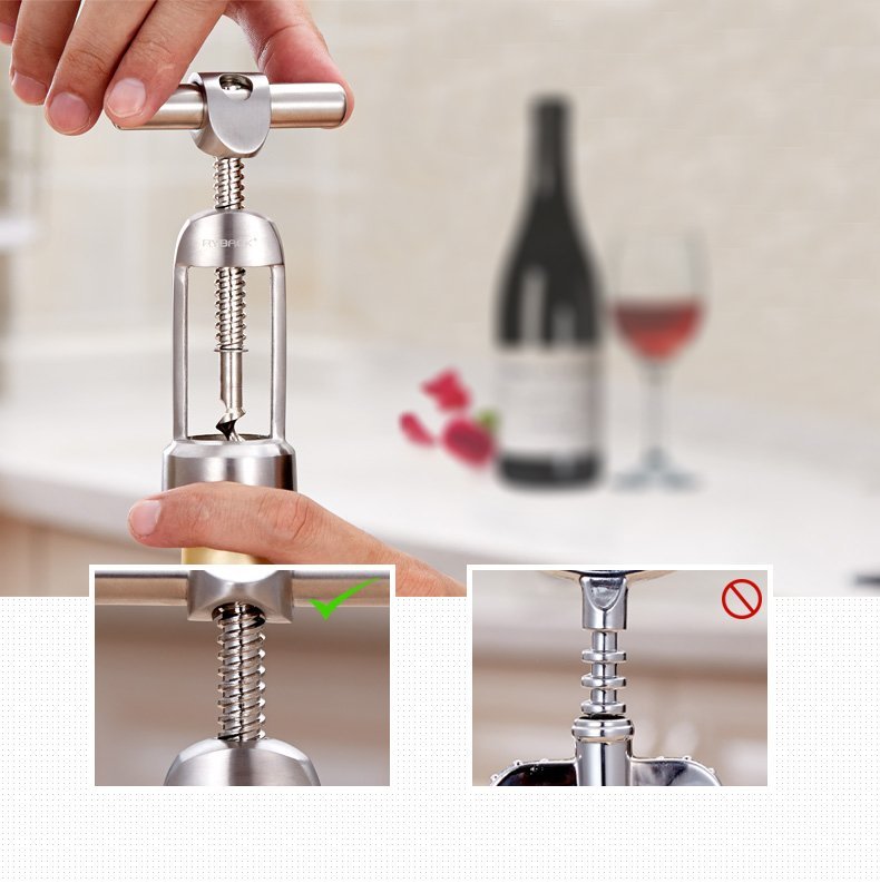 Heavy - Duty Milled Spiral Wine Opener – Precision Lever - Action Corkscrew - True Wine Lover