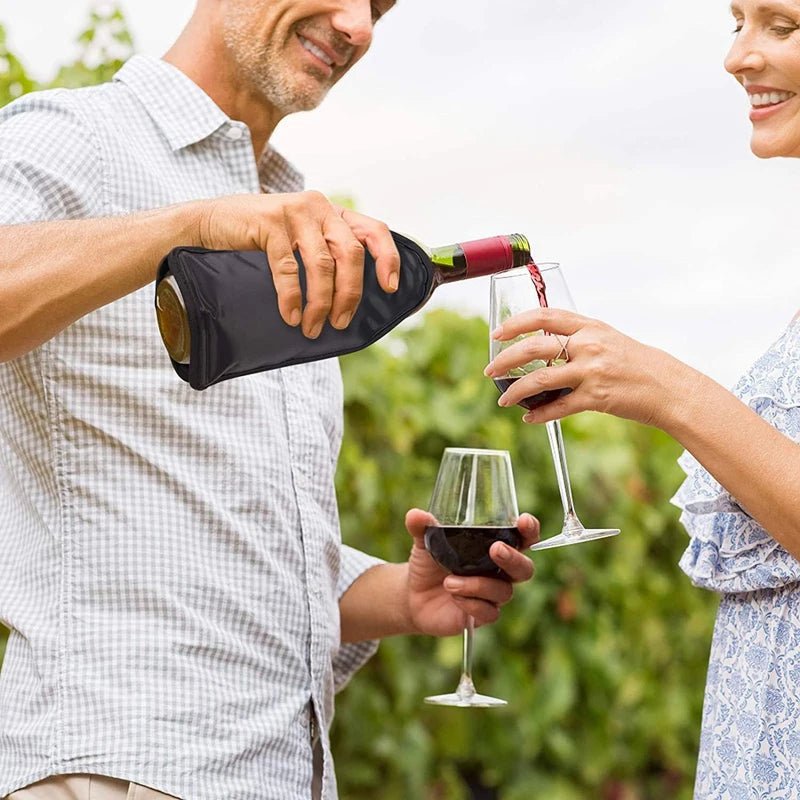Insulated Wine Cooler Sleeve – Rapid - Chill Reusable Freezer Wrap for Wine & Beer - True Wine Lover