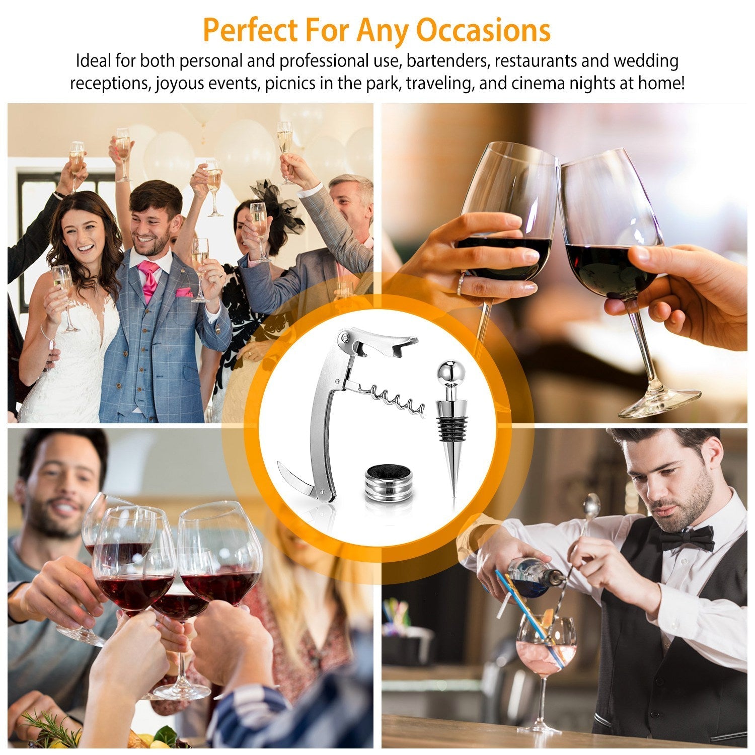 Multifunctional Stainless Steel Wine Opener Kit with Exquisite Gift Box - True Wine Lover