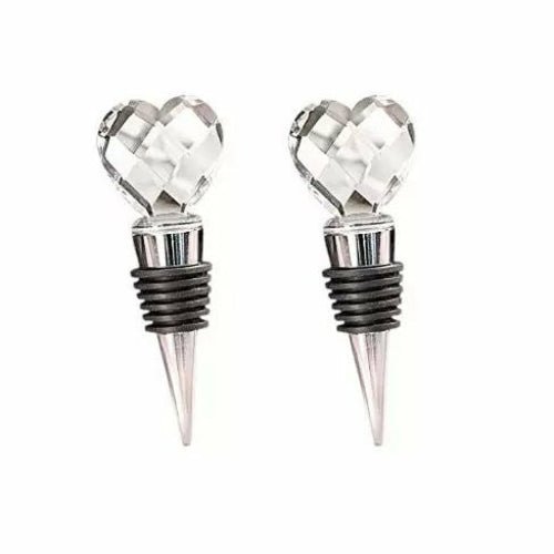 Premium Glass Grape Wine Stoppers – 2PK Handcrafted Hostess Gift Set - True Wine Lover