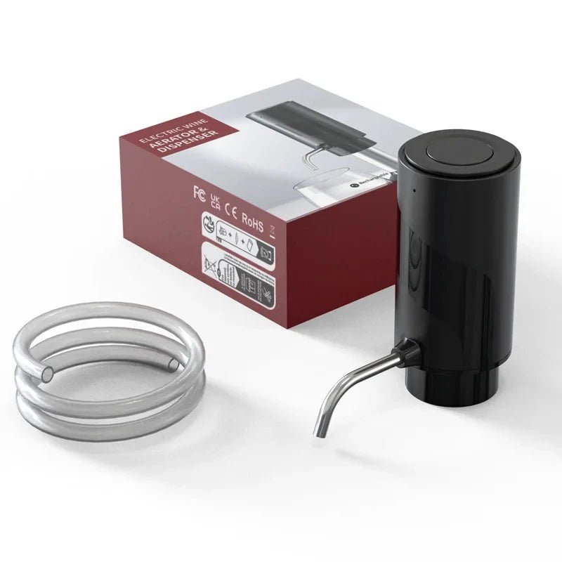 Professional Electric Decanter Pump | Instant One - Touch Wine Aerating Spout - True Wine Lover