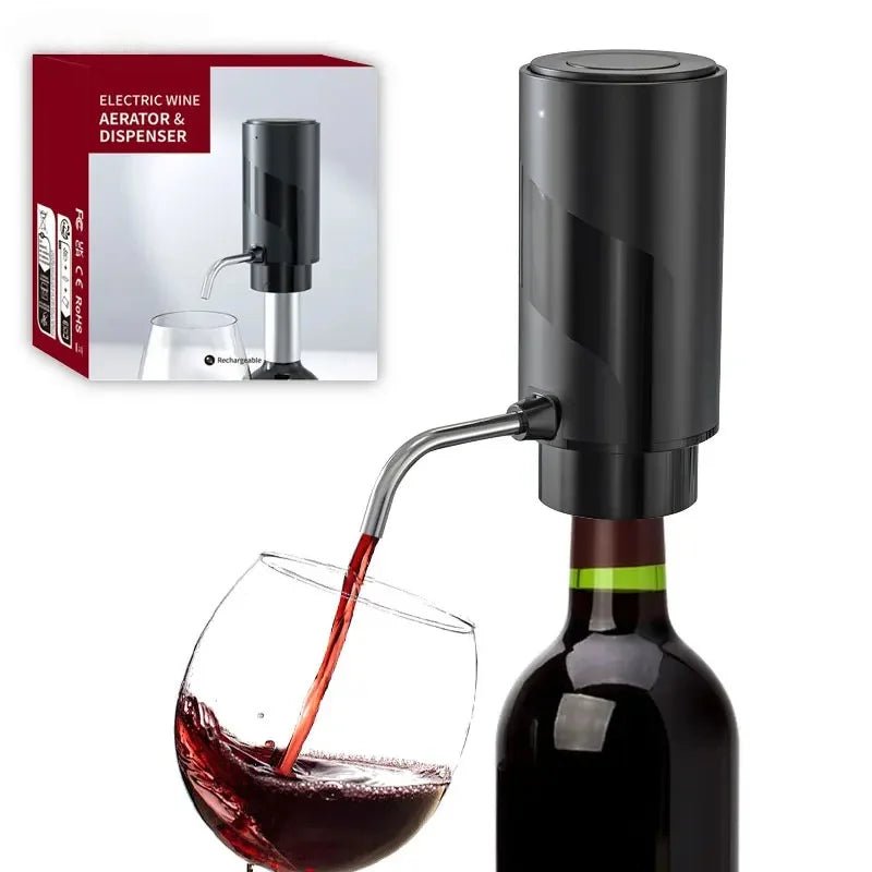 Professional Electric Decanter Pump | Instant One - Touch Wine Aerating Spout - True Wine Lover