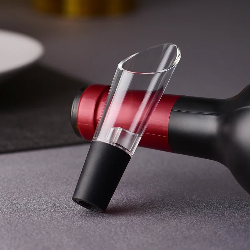 Professional Red Wine Aerating Pourer – Universal Fit Decanter Spout - True Wine Lover