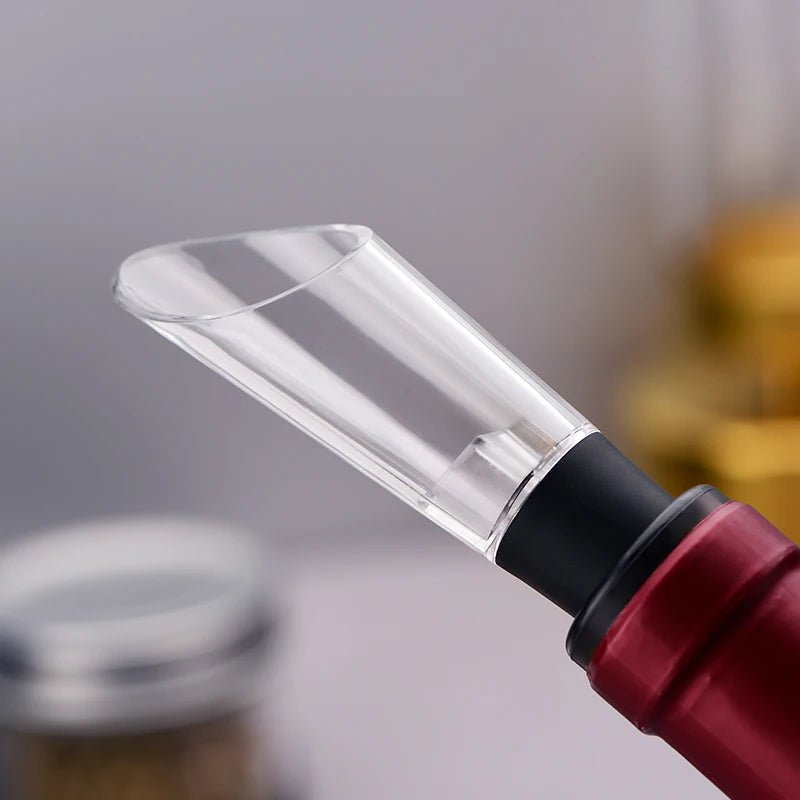 Professional Red Wine Aerating Pourer – Universal Fit Decanter Spout - True Wine Lover