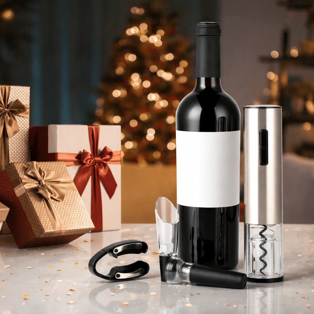 Rechargeable Electric Wine Opener Gift Set – Cordless Opener with Aerator & Stoppers