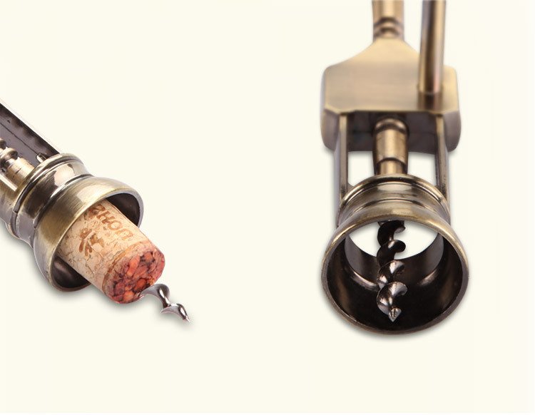 Rustic Bronze Manual Corkscrew | Heavy - Duty Wine Opener for Home & Bar - True Wine Lover