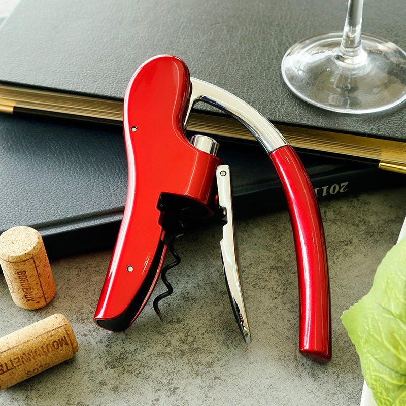 Self - Pulling Lever Wine Opener – Durable Zinc Alloy Vertical Bottle Remover - True Wine Lover