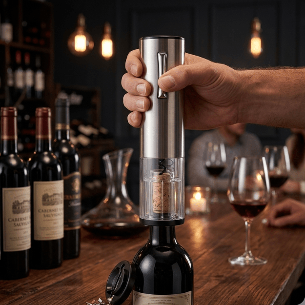Smart Rechargeable Wine Corkscrew – High - Performance Electric Bottle Opener Set - True Wine Lover