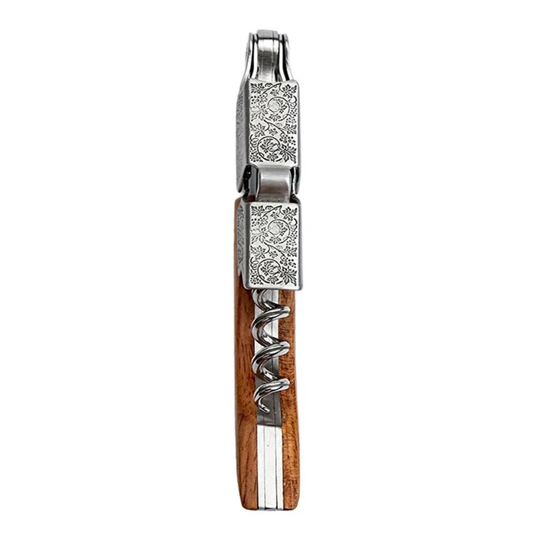 Sommelier - Grade Wine Key | Stainless Steel & Rosewood Double - Hinged Opener - True Wine Lover