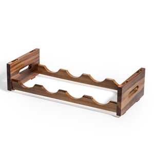 Stackable Acacia Wood Countertop Wine Rack | 4 - Bottle Display - True Wine Lover