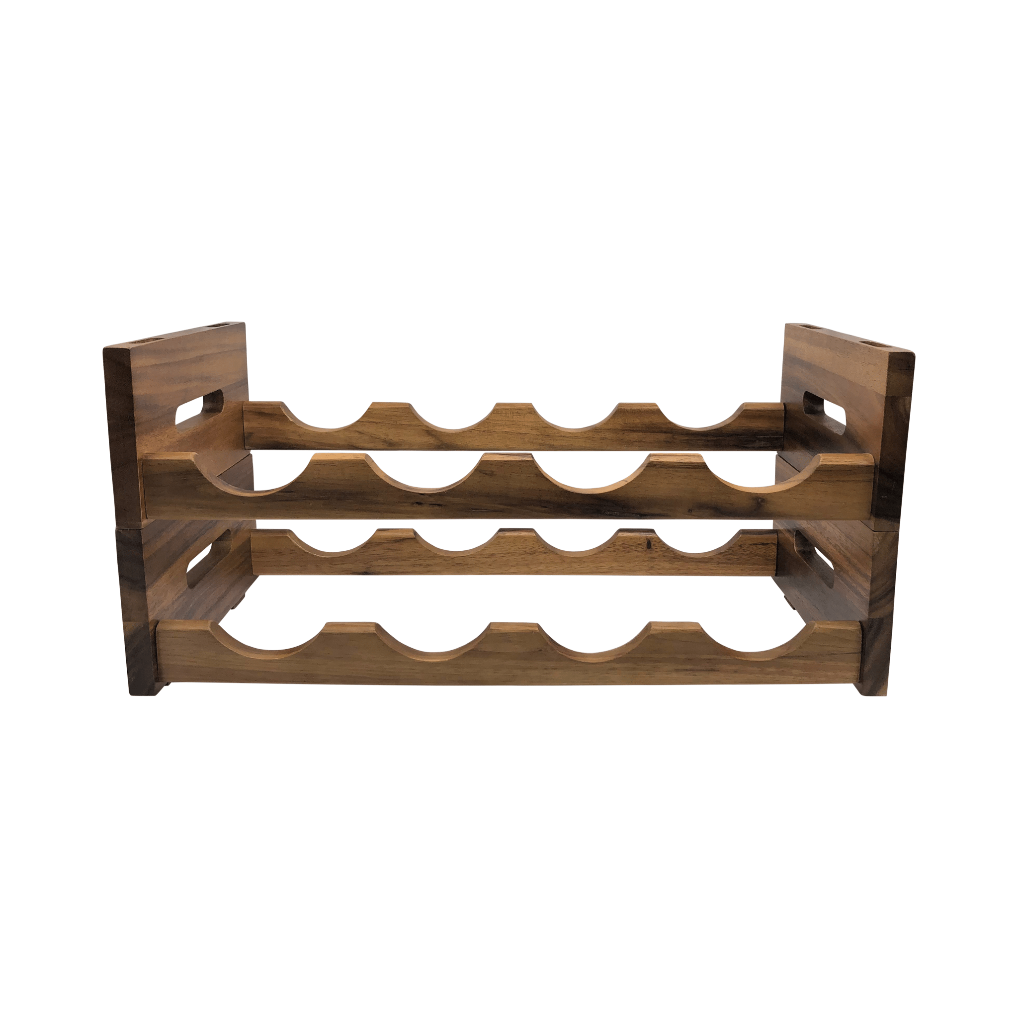 Stackable Acacia Wood Countertop Wine Rack | 4 - Bottle Display - True Wine Lover