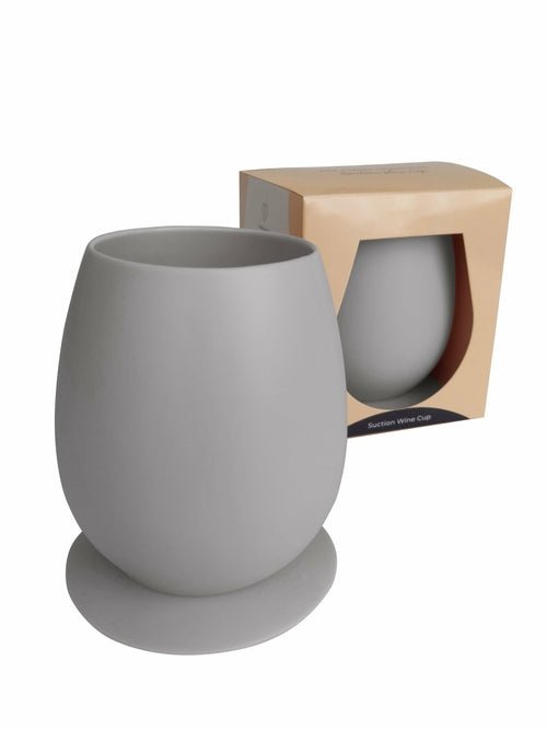 Unbreakable Suction Base Silicone Wine Cup | Spill - Proof Outdoor Glass 2Pcs - True Wine Lover