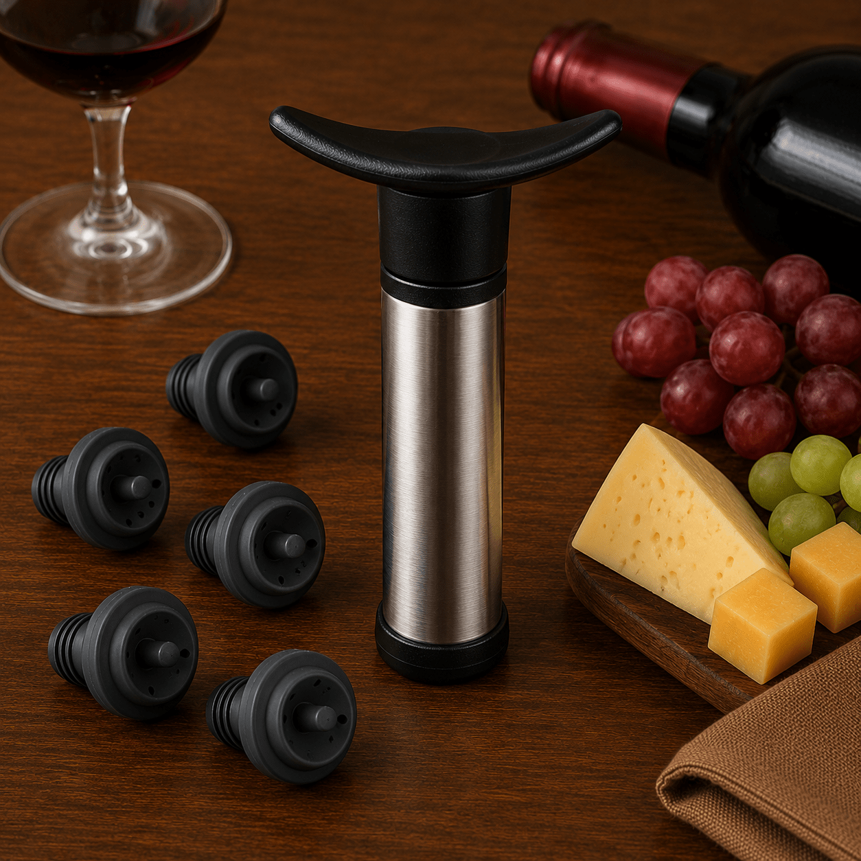 Universal Wine Pump and Stoppers - True Wine Lover