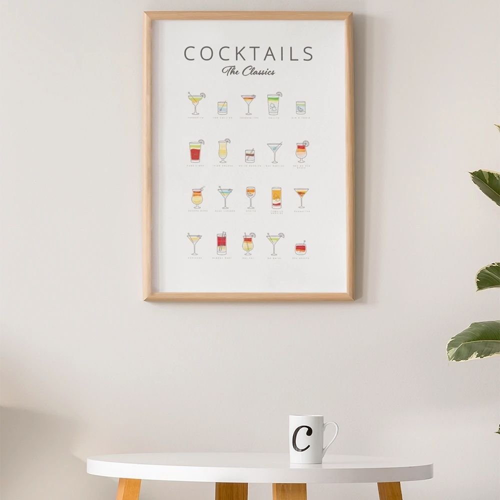 Vintage Cocktail Art Poster | Premium Matte Decor - True Wine Lover