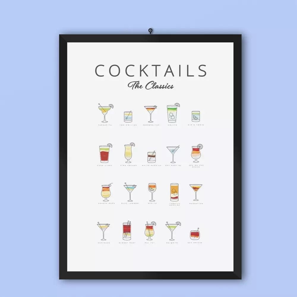 Vintage Cocktail Art Poster | Premium Matte Decor - True Wine Lover